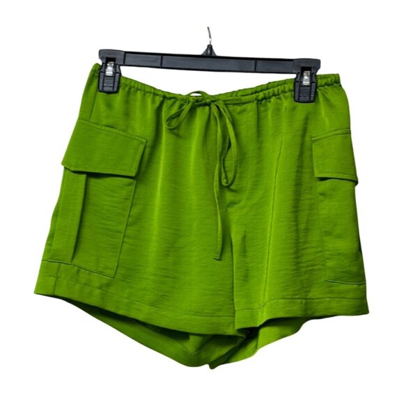 A New Day Women’s Drawstring Waist Utility Shorts With Flap Pockets, green, XS - Picture 3 of 10